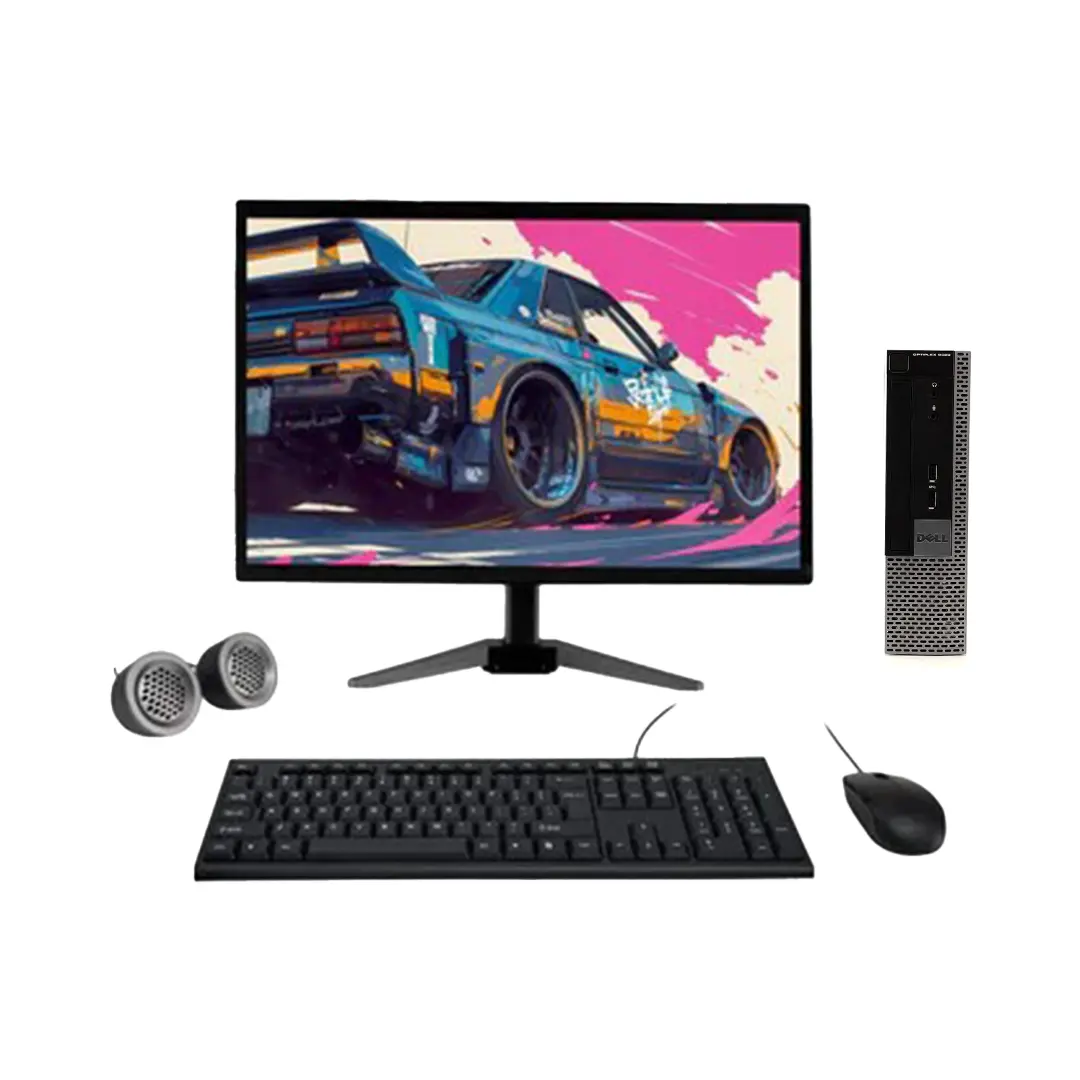 Dell OptiPlex 9020 All-in-One Desktop Computer Set | Intel i5-4th Gen | 19" HD LCD Monitor| Wired KB & Mouse | Speakers | WiFi | Windows 10 Pro | Refurbished