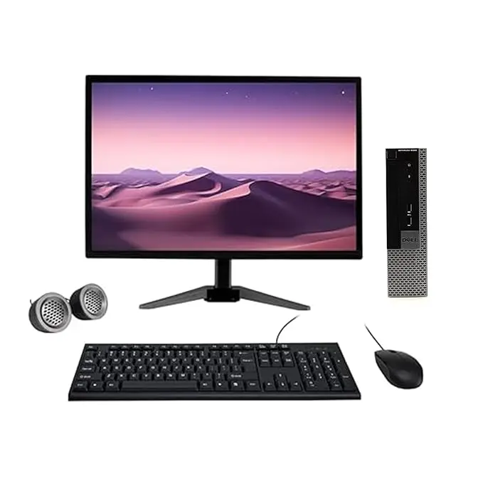 Dell OptiPlex 9020 All-in-One Desktop Computer Set | Intel i3-4th Gen | 22" HD LCD Monitor| Wired KB & Mouse | Speakers | WiFi | Windows 10 Pro | Refurbished