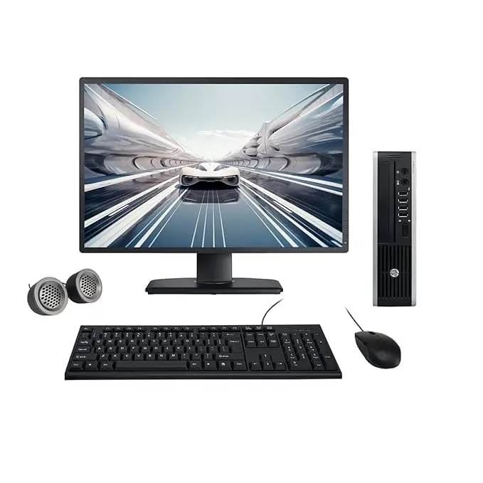 HP Elite Ultra-Slim 8300 All-in-One Desktop Computer Set | Intel i5 3rd Gen | 22" HD LCD Monitor | KB & Mouse | Speakers| Wi-Fi | Windows 10 Pro | Refurbished