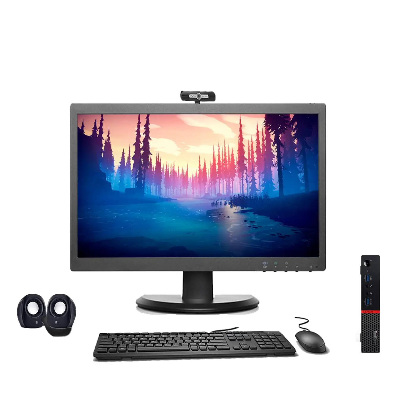 Lenovo ThinkCentre Full Set Tiny | Intel i5-6th Gen | 19" Monitor | Win 10 Pro | Refurbished